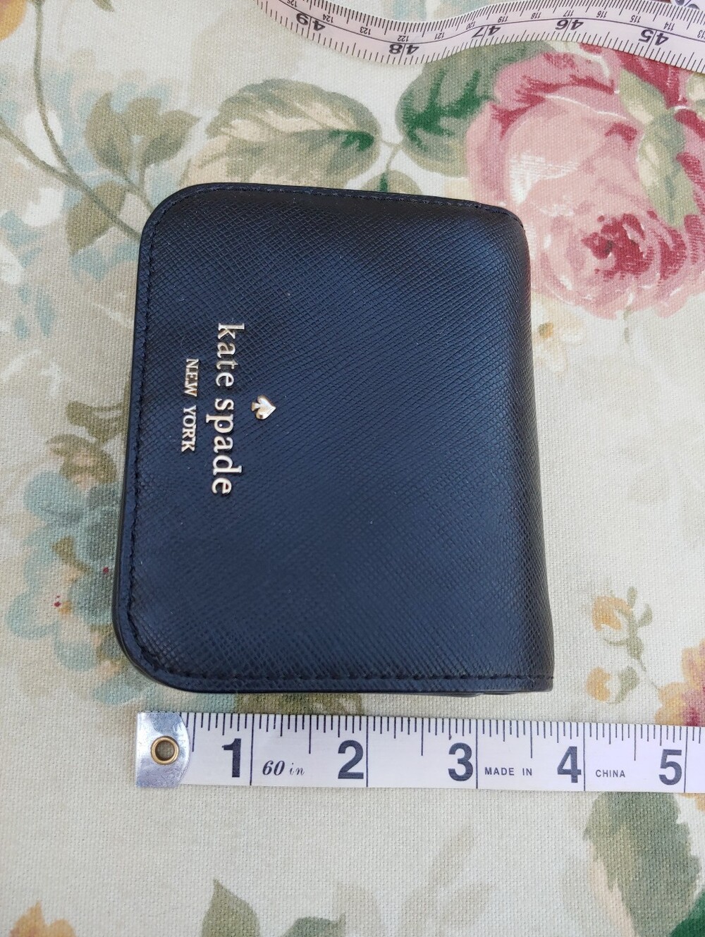 kate spade New York Black Saffiano Leather Compact Wallet - Picture 9 of 15